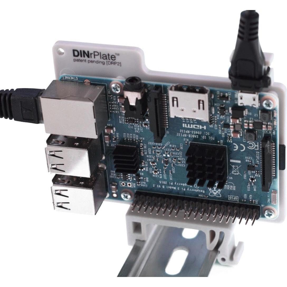 Soporte para riel DIN DINrPlate para Raspberry Pi 2/3/4/5