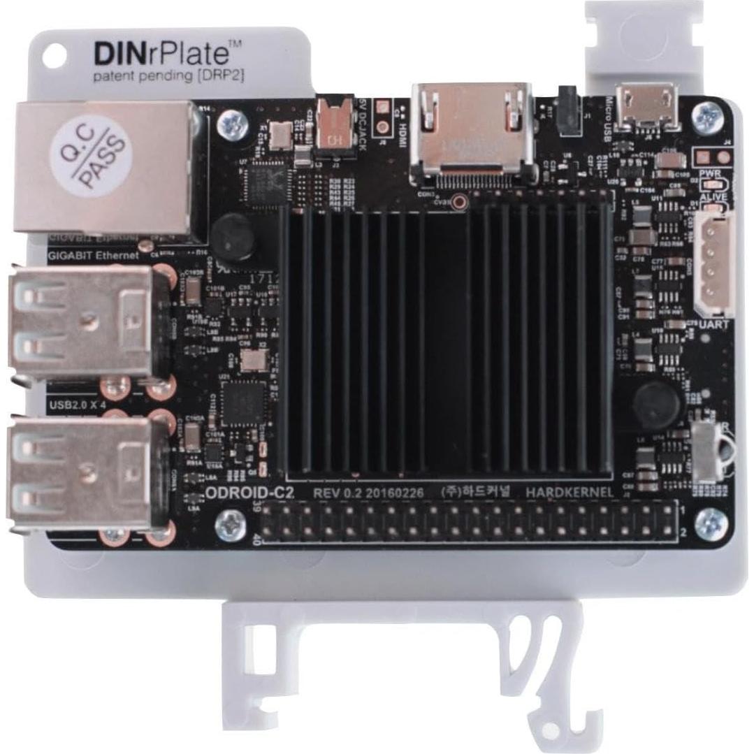 Soporte para riel DIN DINrPlate para Raspberry Pi 2/3/4/5