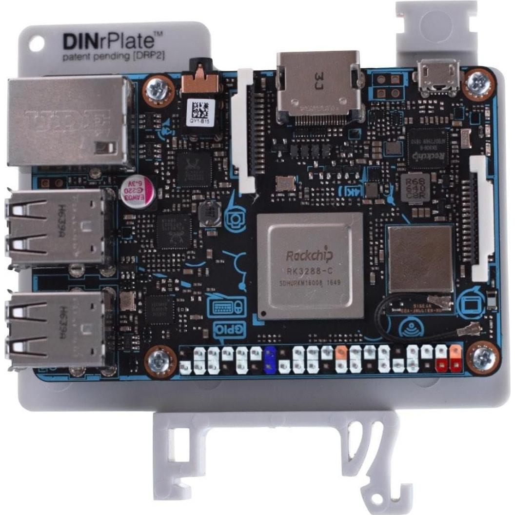 Soporte para riel DIN DINrPlate para Raspberry Pi 2/3/4/5
