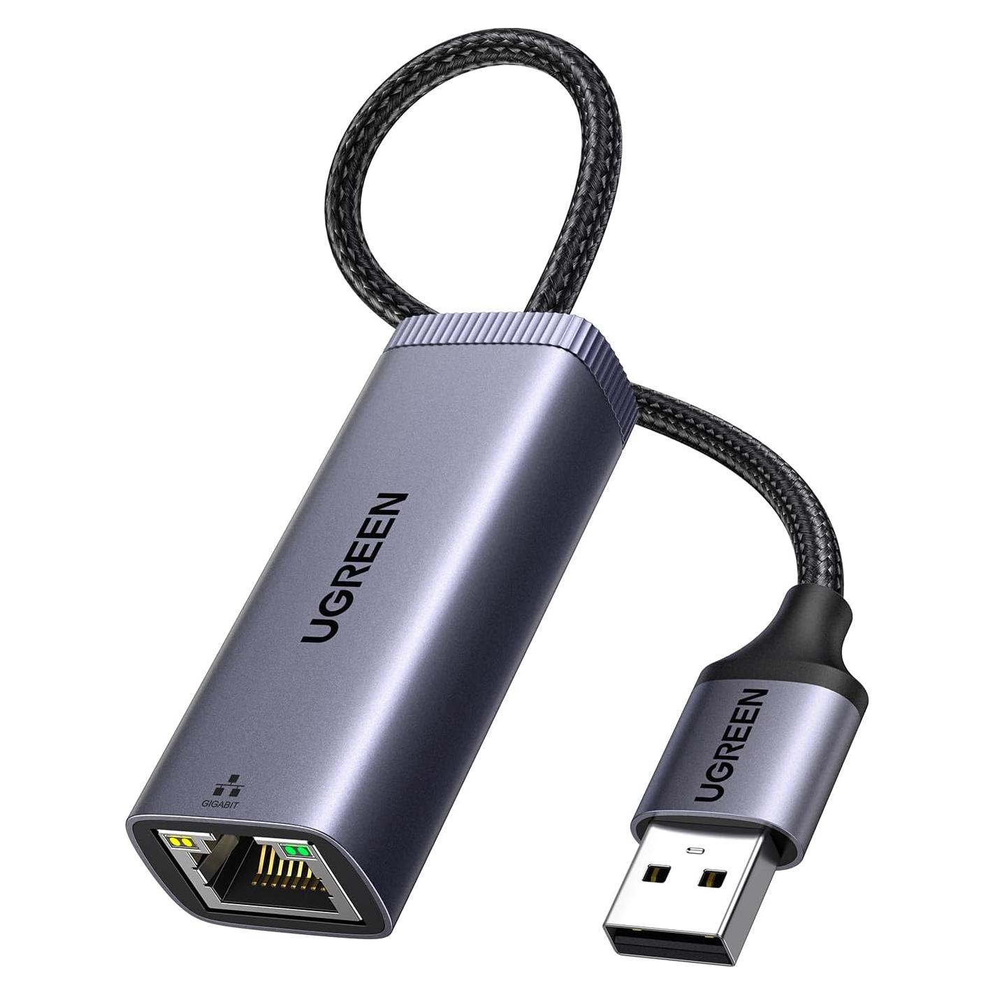 Adaptador USB a Ethernet UGREEN 1000Mbps para PC y Nintendo Switch