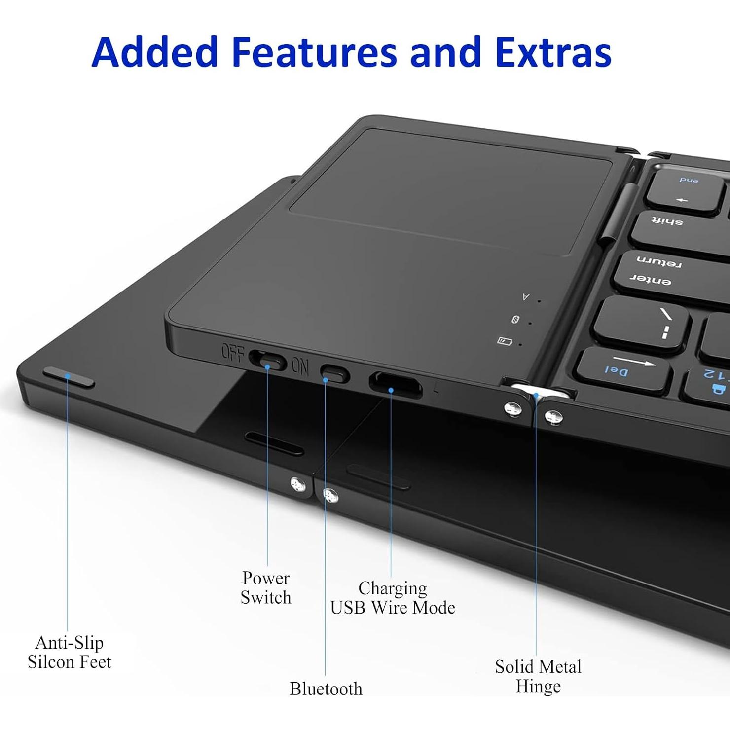 Teclado Inalámbrico Plegable Tek Styz TS-1146 con Touchpad