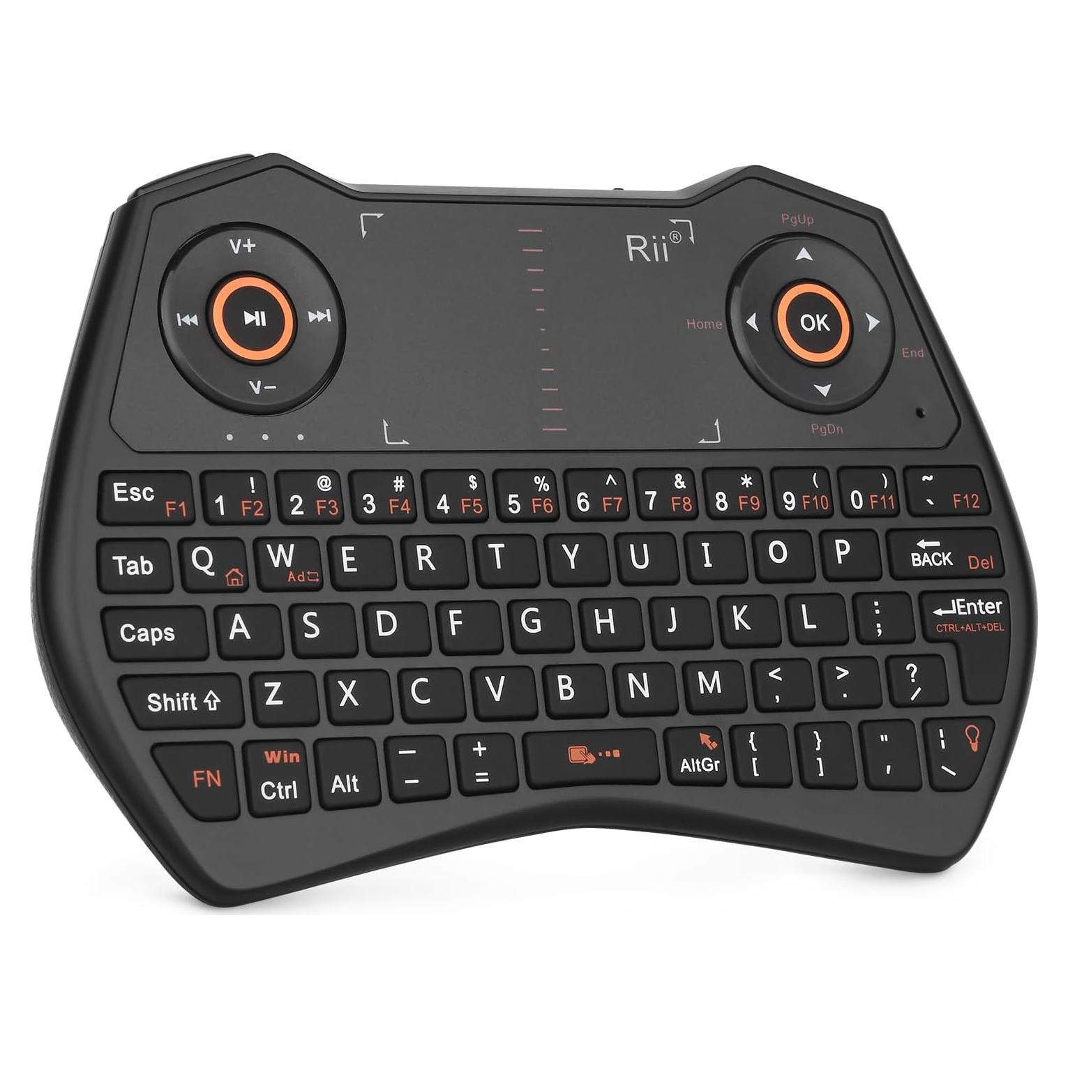 Teclado Inalámbrico Mini Rii K28 con Touchpad y Retroiluminado