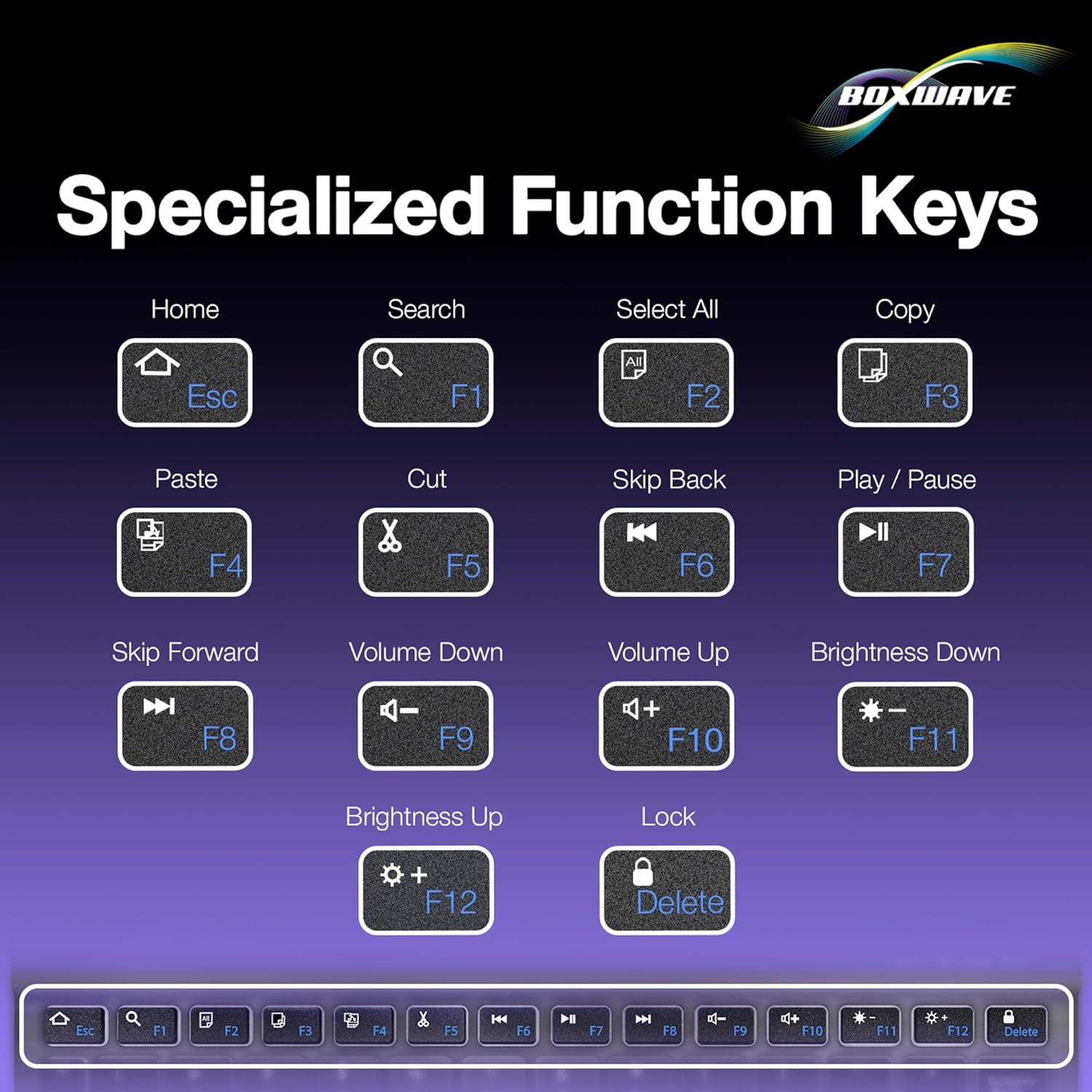 Teclado Bluetooth BoxWave SlimKeys para Microsoft Surface Duo