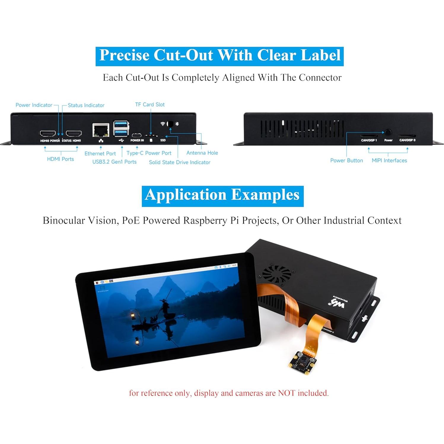 Caja de metal UeeKKoo para Raspberry Pi 5 con ventilador y GPIO