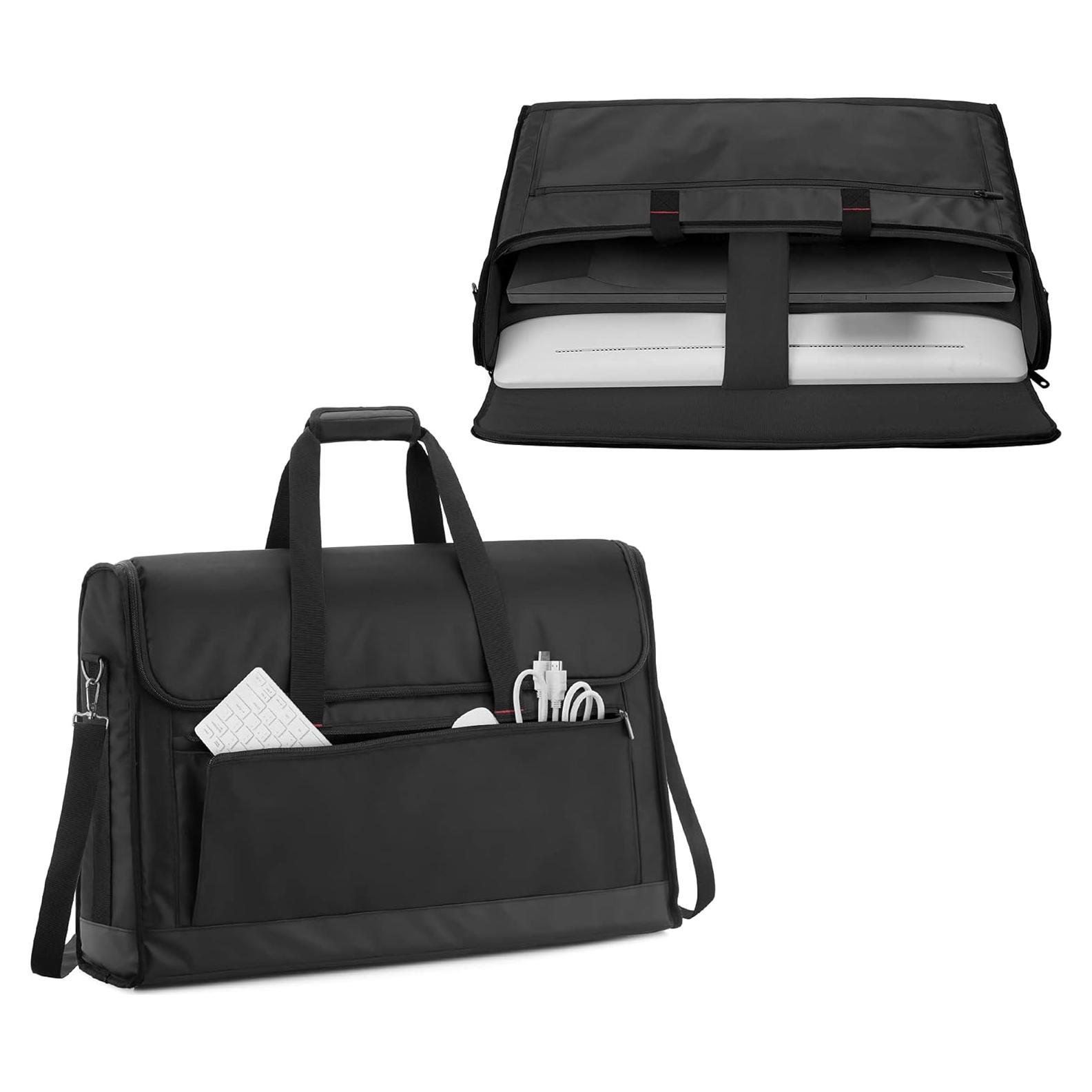 Funda Acolchada para Monitor Trunab 24" Negro - Soporta 2 Pantallas