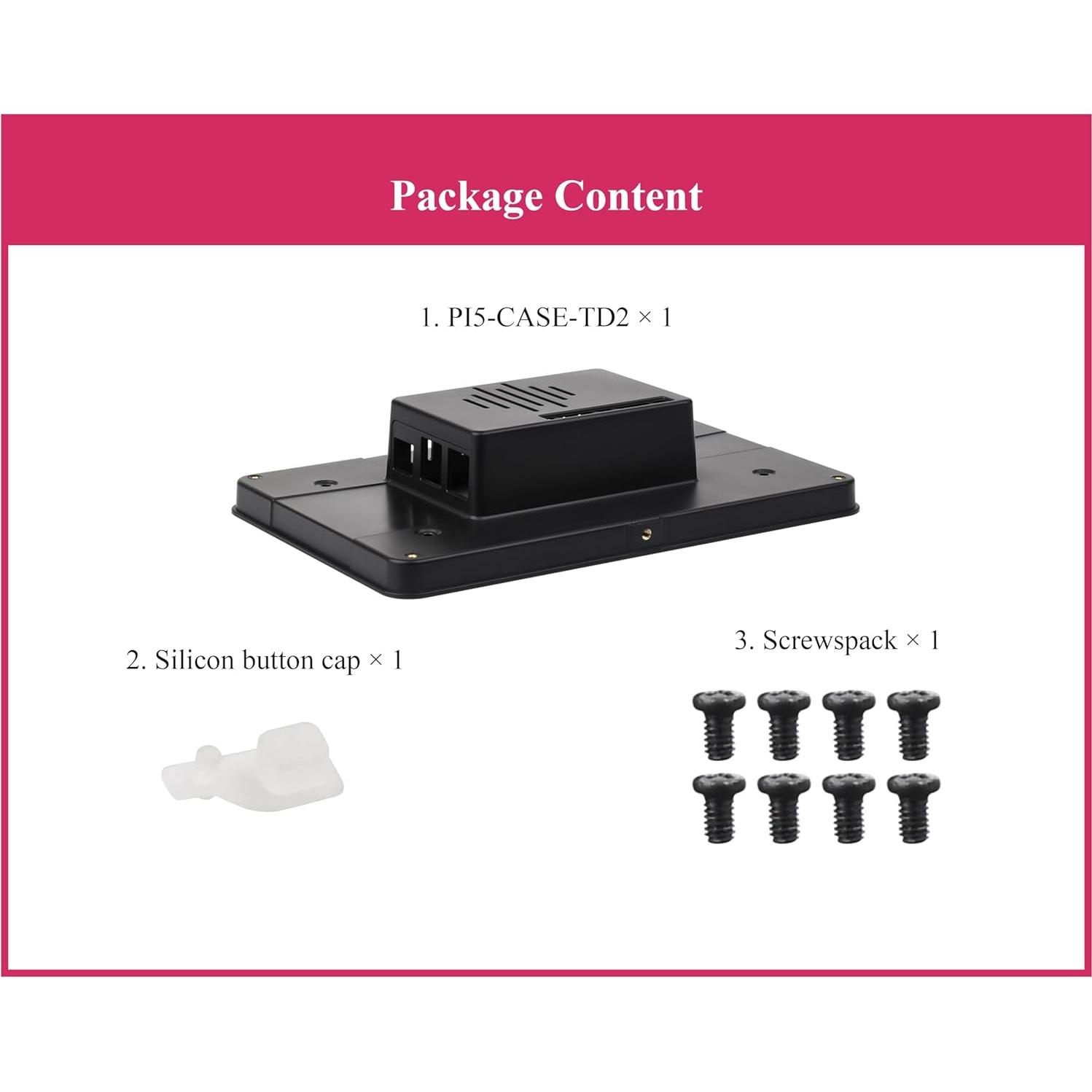 Funda Protectora Raspberry Pi 5 y Pantalla Táctil 7"