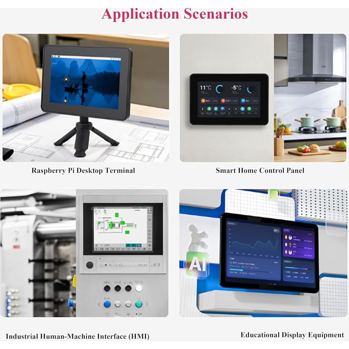 Funda Protectora Raspberry Pi 5 y Pantalla Táctil 7"