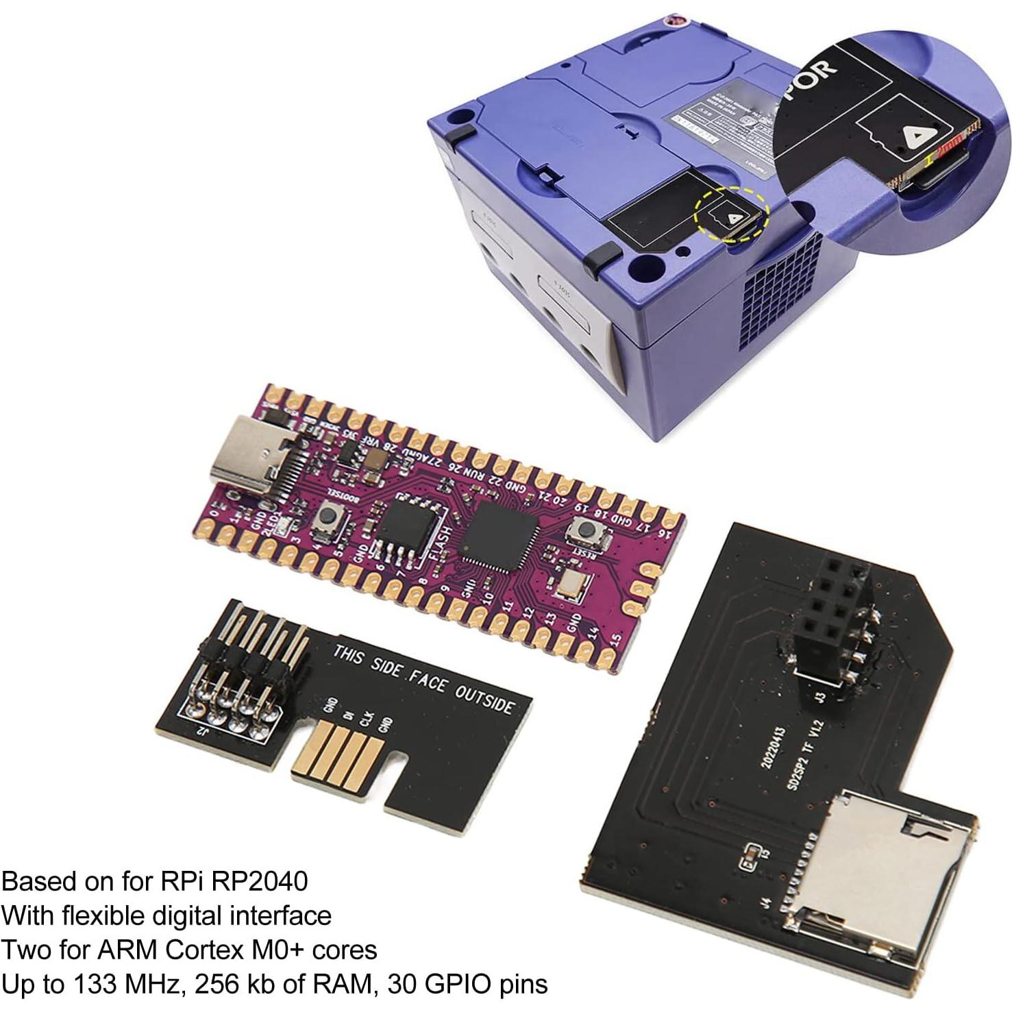Placa Microcontrolador RasPi Pico RP2040 16MB USB C
