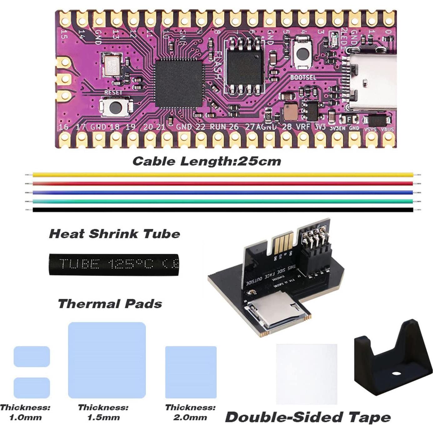 Placa Microcontrolador RasPi Pico RP2040 16MB USB C