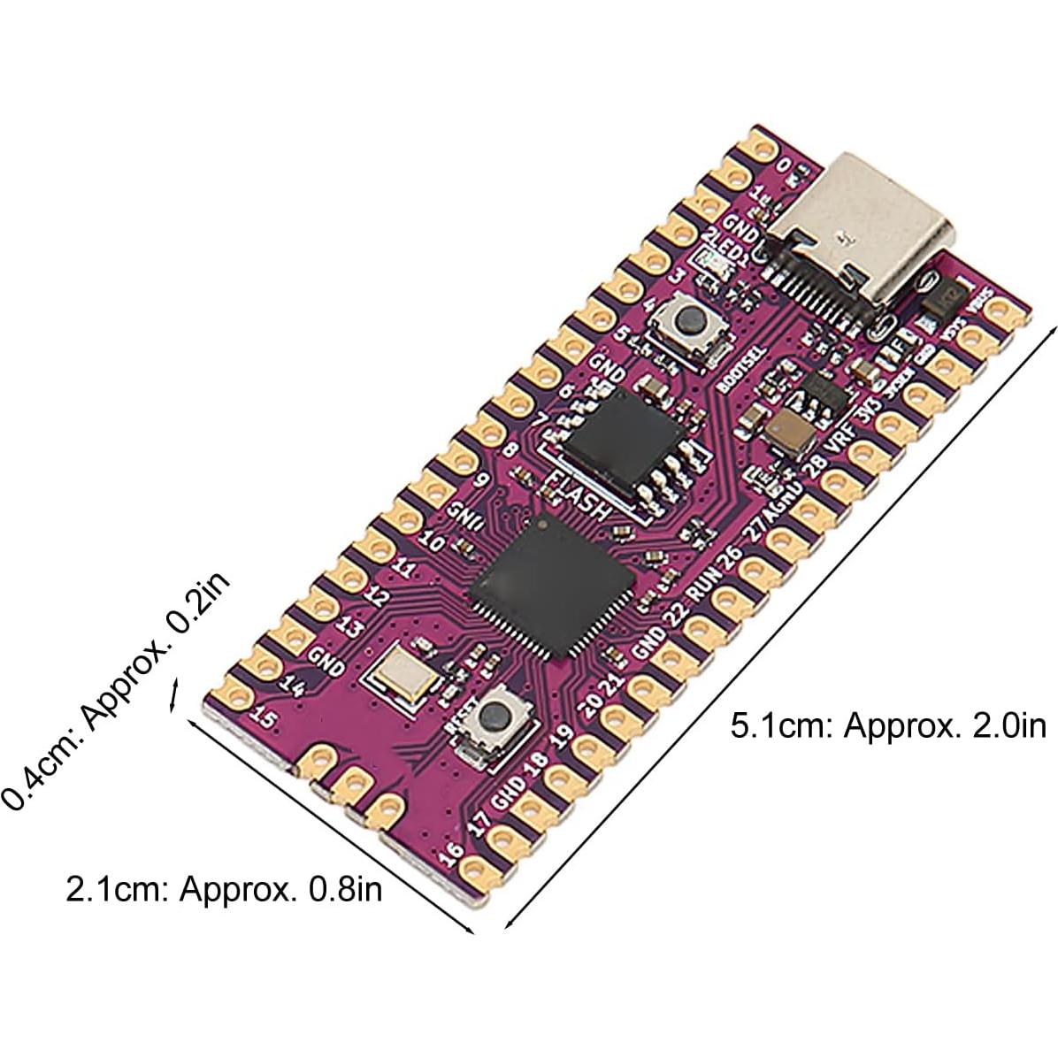Placa Microcontrolador RasPi Pico RP2040 16MB USB C