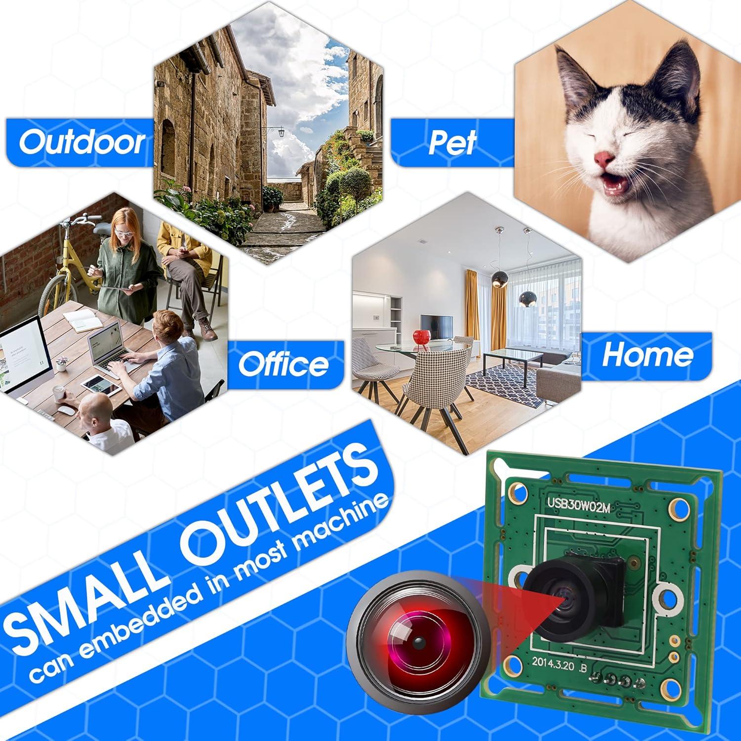 Cámara USB ELP VGA 120° Gran Angular 480P 60fps Mini