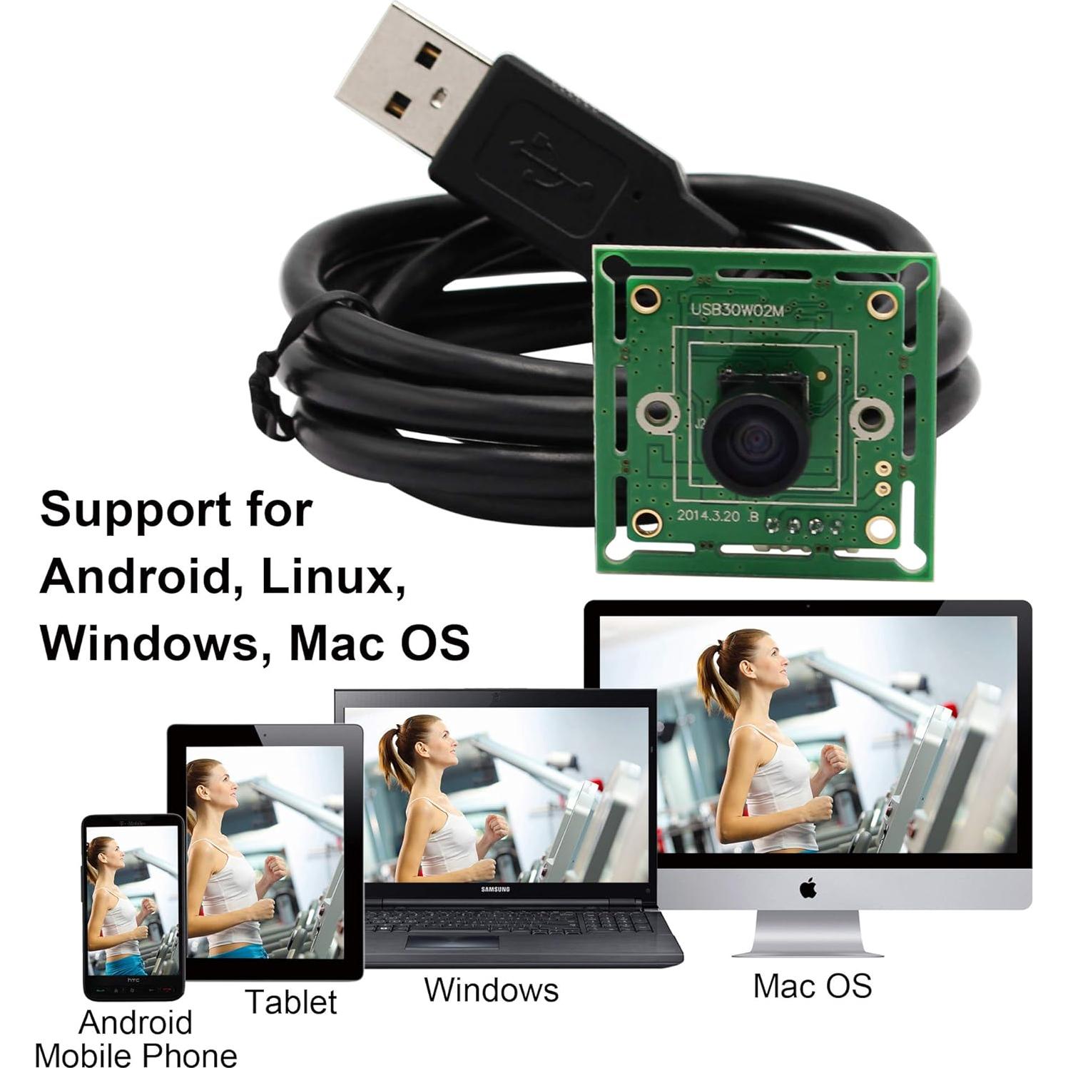 Cámara USB ELP VGA 120° Gran Angular 480P 60fps Mini