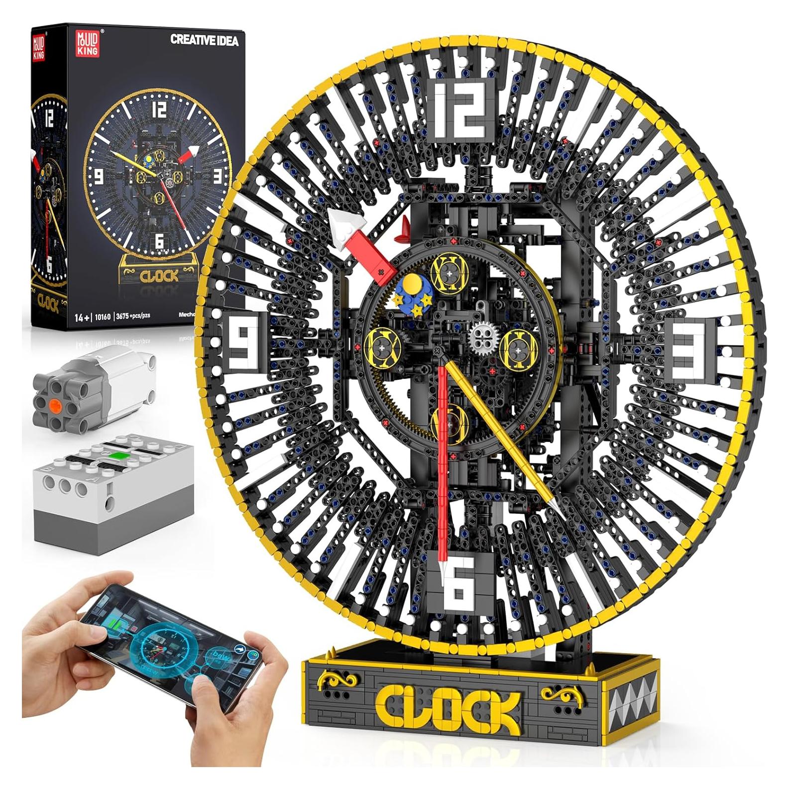 Reloj Mecánico DIY Mould King 10160 3675 Piezas 47.5cm