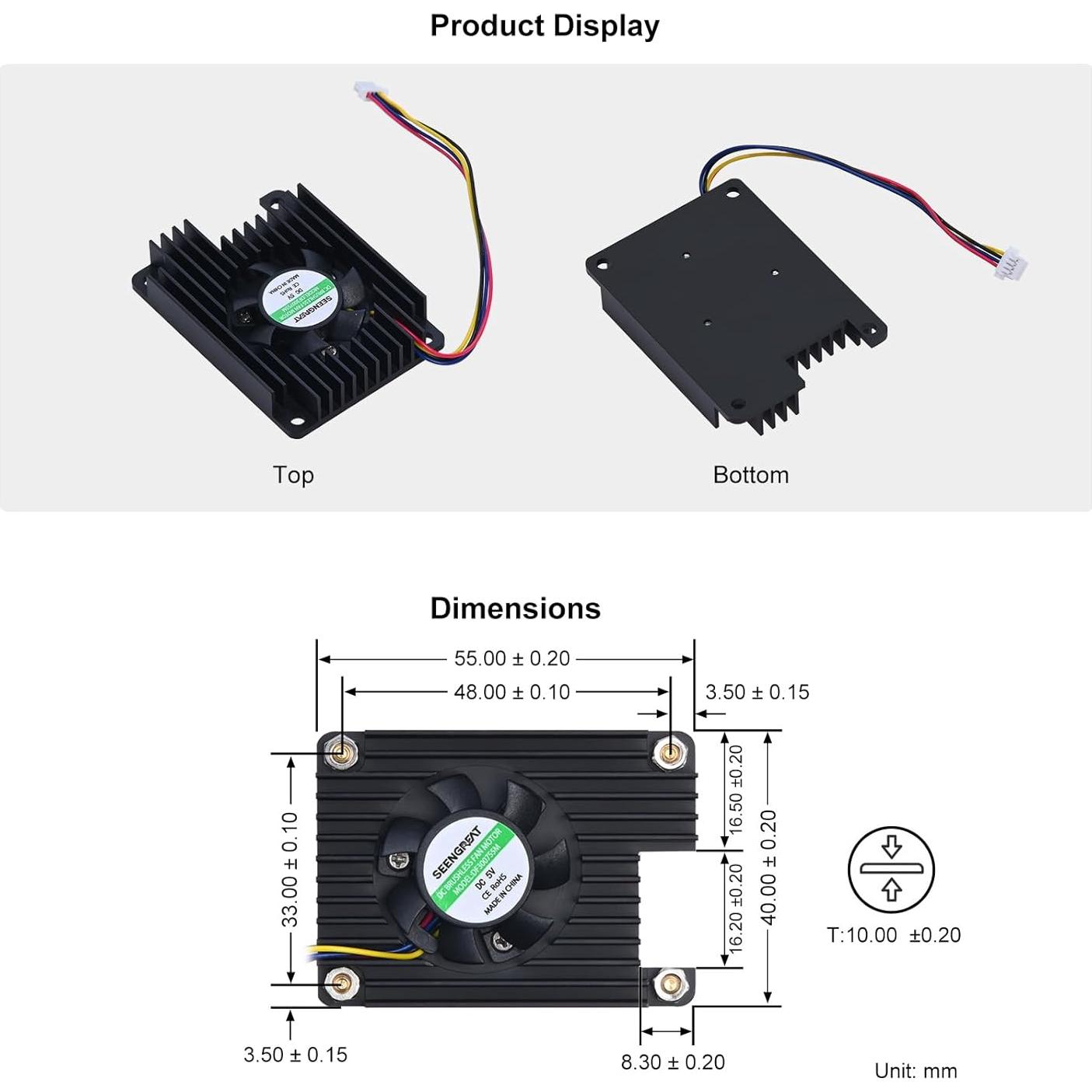 Ventilador de Enfriamiento 5V PWM para Raspberry Pi CM5 - Bajo Ruido