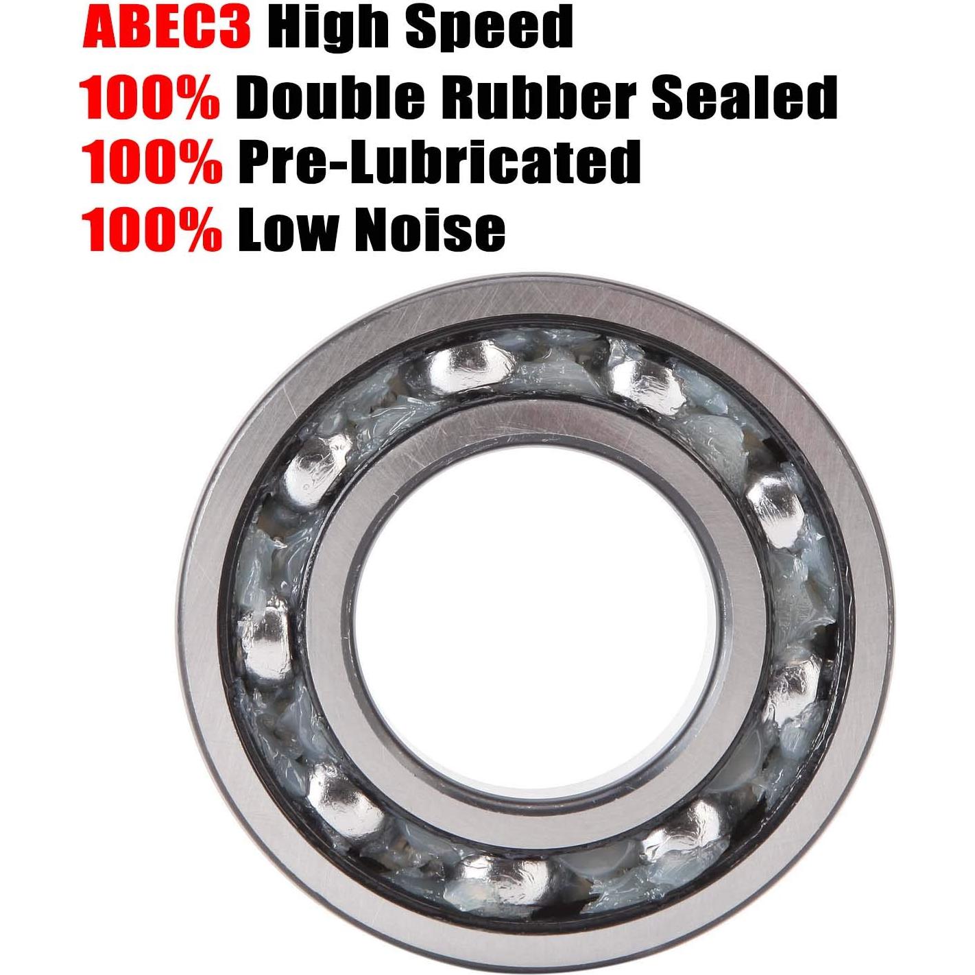 Rodamientos Donepart 30 Pcs 608-2RS ABEC3 8mmx22mm para Patinetas