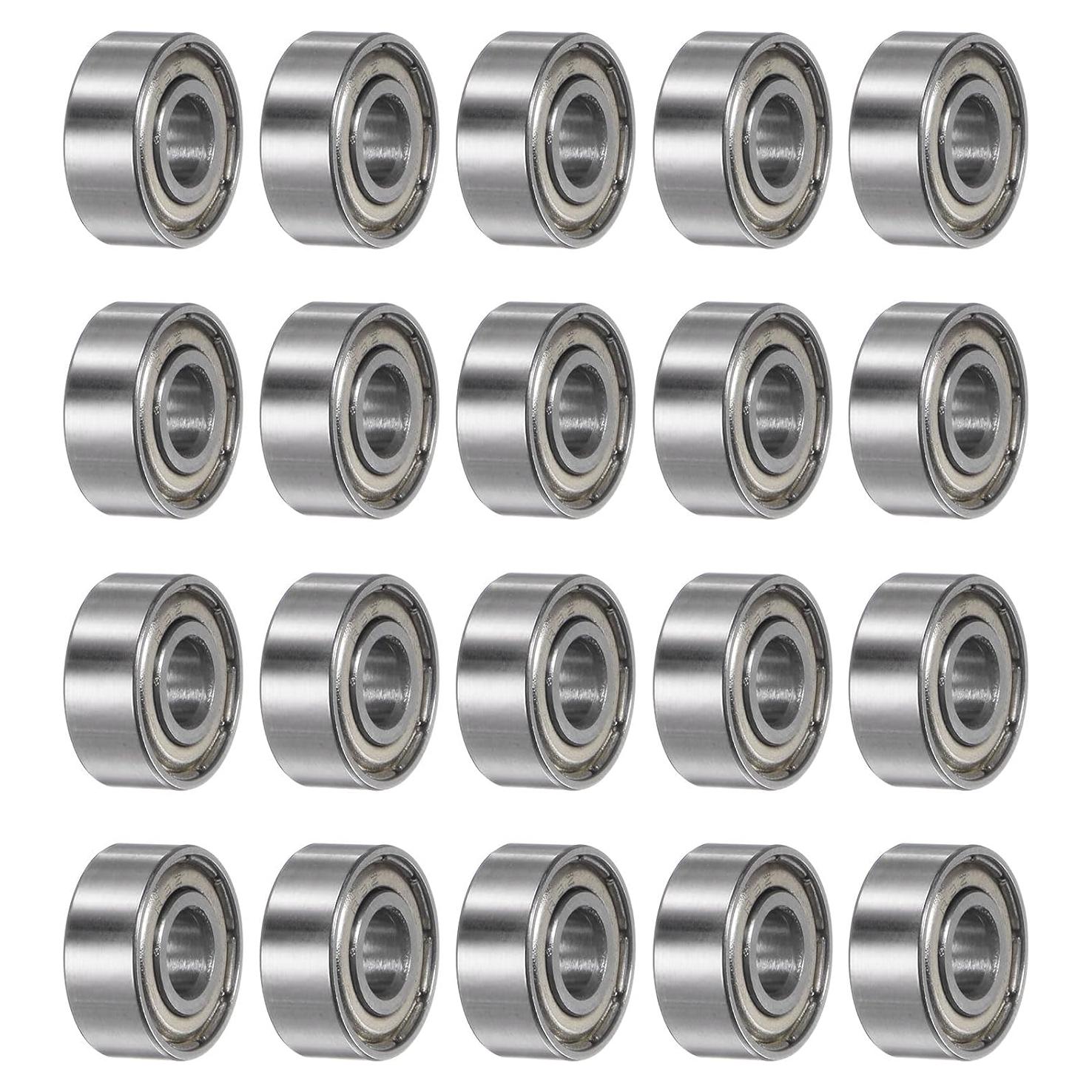 20 Rodamientos de Bolas R3ZZ uxcell Doble Sellado 4.76mm