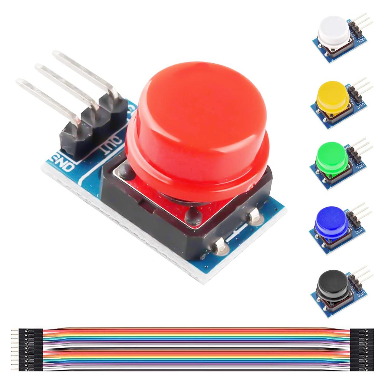 Módulo de Tecla Grande 12x12mm DAOKAI 6 Piezas 3.3V 5V