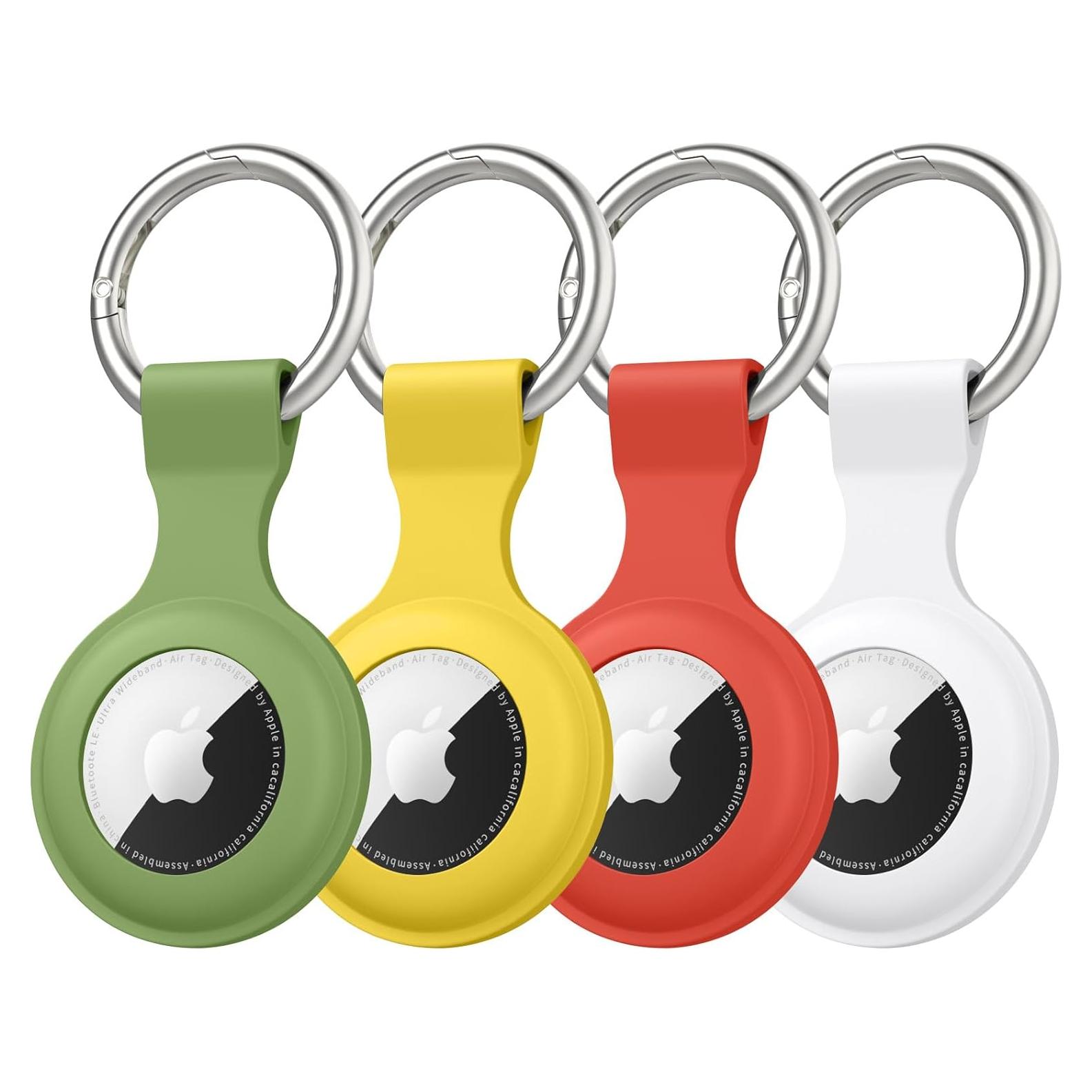 Meliya 4 Fundas de Silicona para AirTag - Protección y Llavero