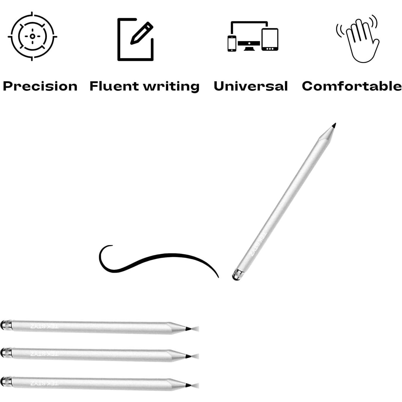 Estilógrafo 2 en 1 Tek Styz para Pantallas Táctiles - Plata
