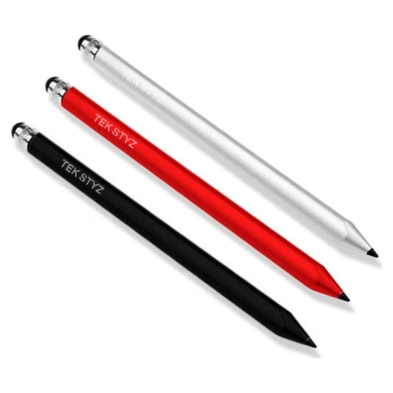 Estilógrafo 2 en 1 Tek Styz para Pantallas Táctiles - Paquete de 3