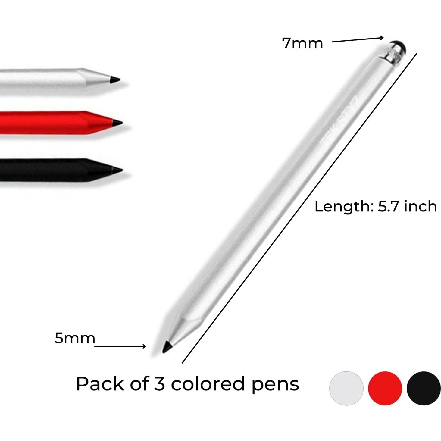 Estilógrafo 2 en 1 Tek Styz para Pantallas Táctiles - Paquete de 3