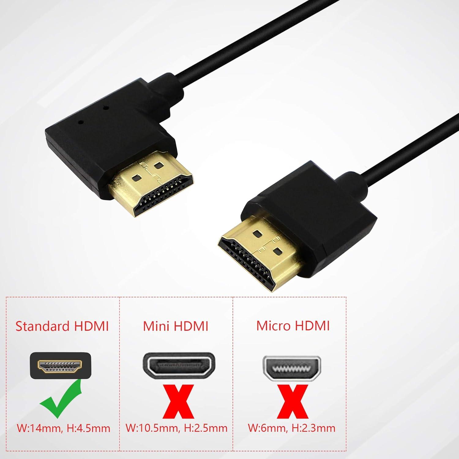 Cable HDMI Macho a Macho 15cm PNGKNYOCN 4K 60Hz Ángulo Recto