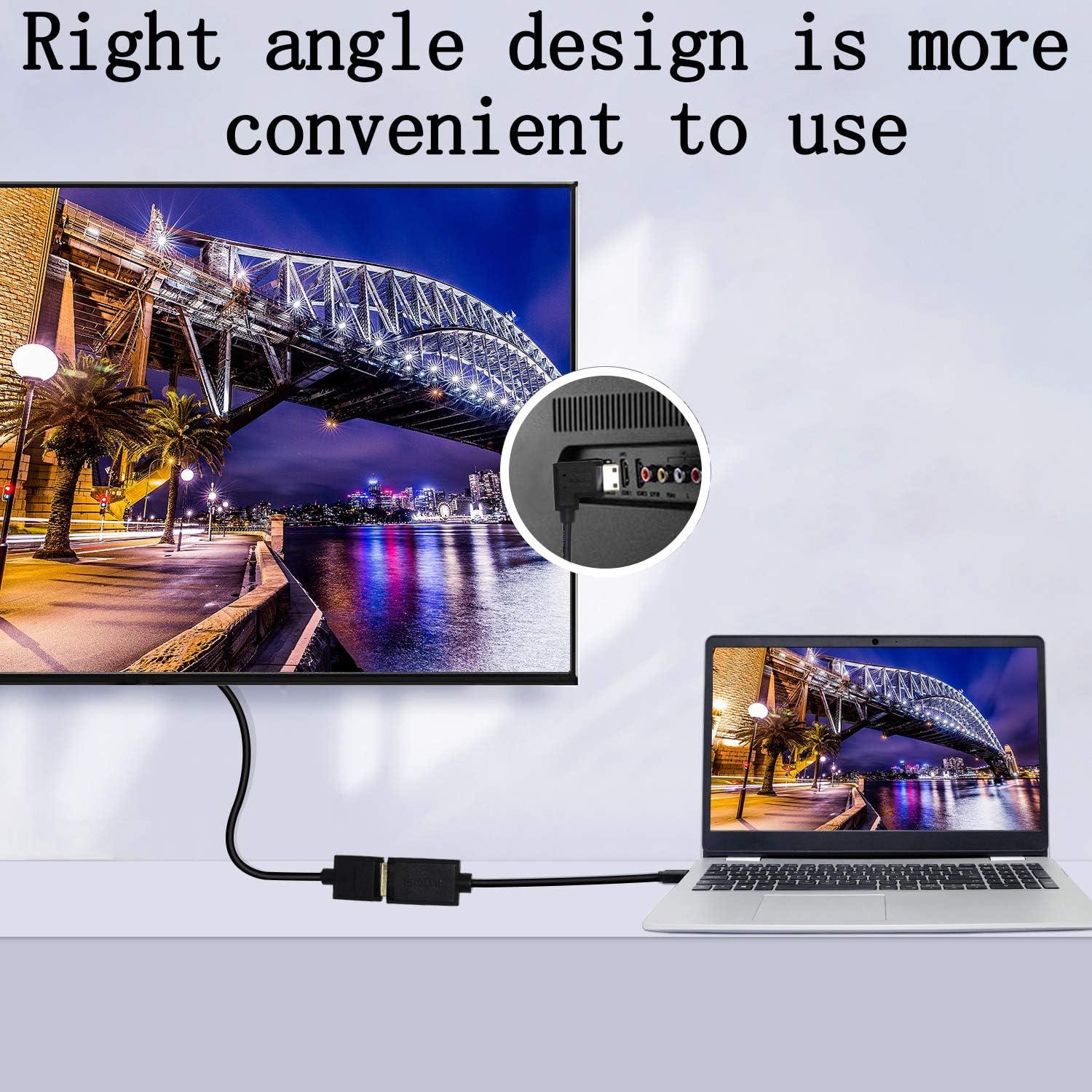 Cable HDMI Macho a Macho 15cm PNGKNYOCN 4K 60Hz Ángulo Recto