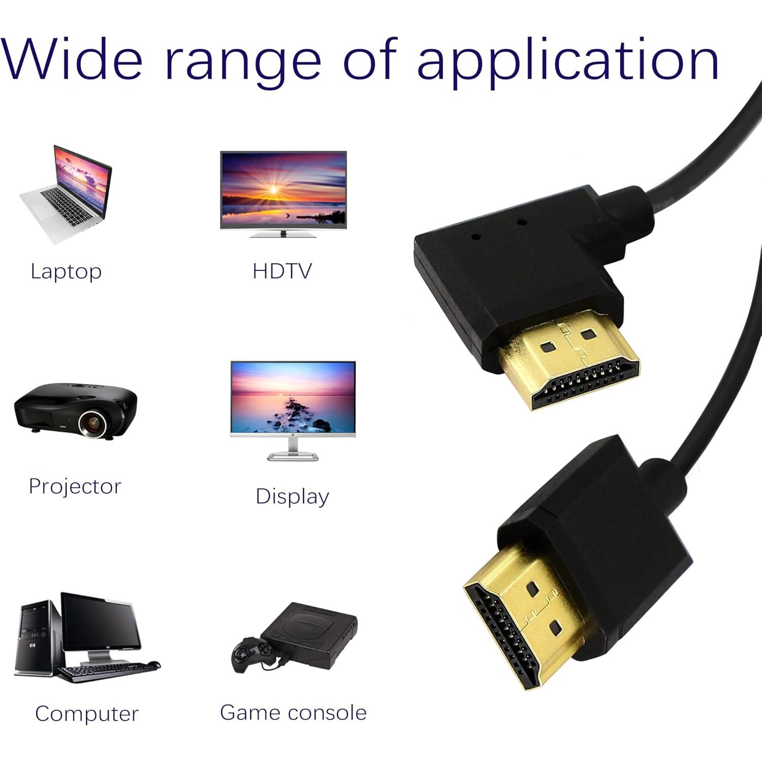 Cable HDMI Macho a Macho 15cm PNGKNYOCN 4K 60Hz Ángulo Recto
