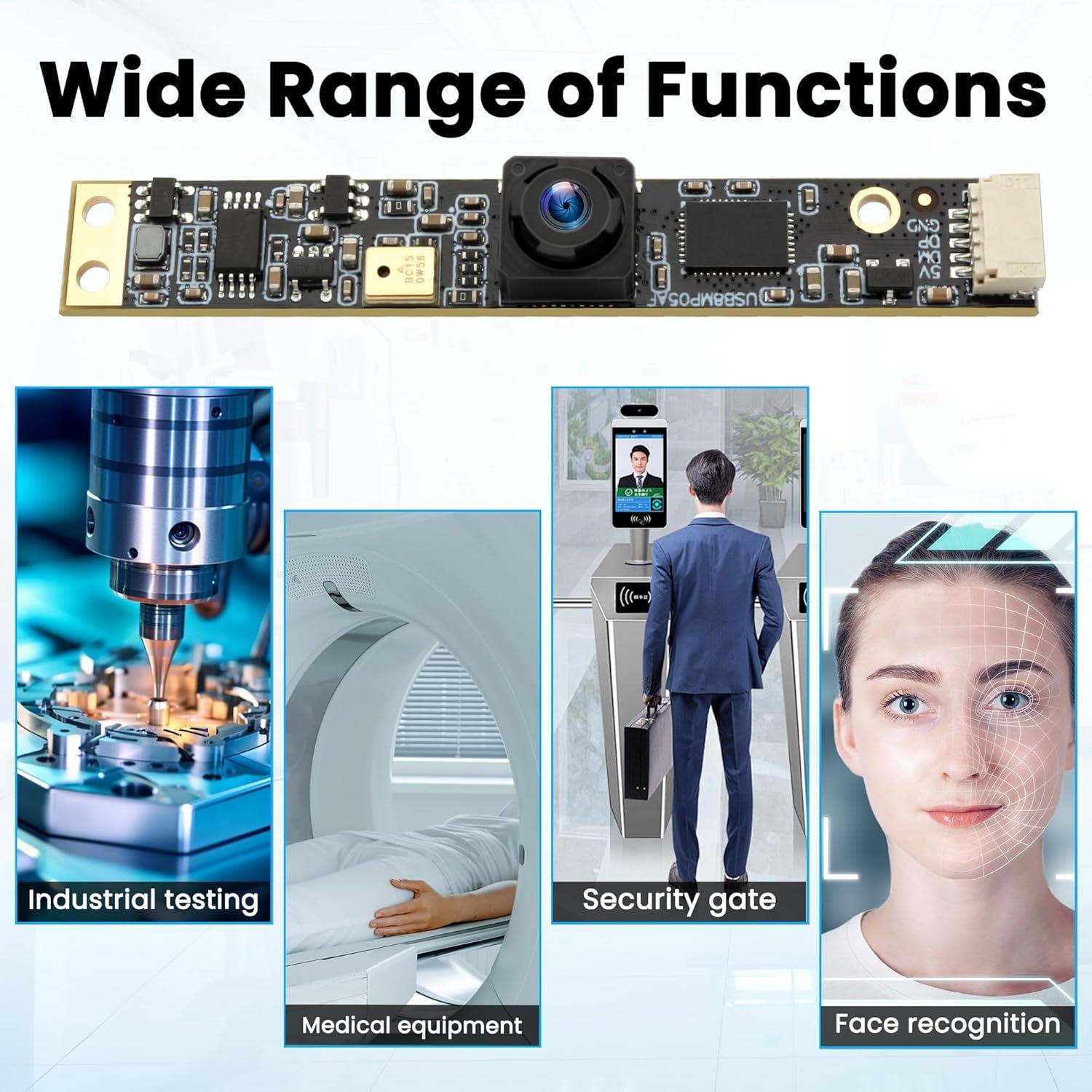 Cámara USB 8MP IFWATER con Micrófono y Lente 105 Grados