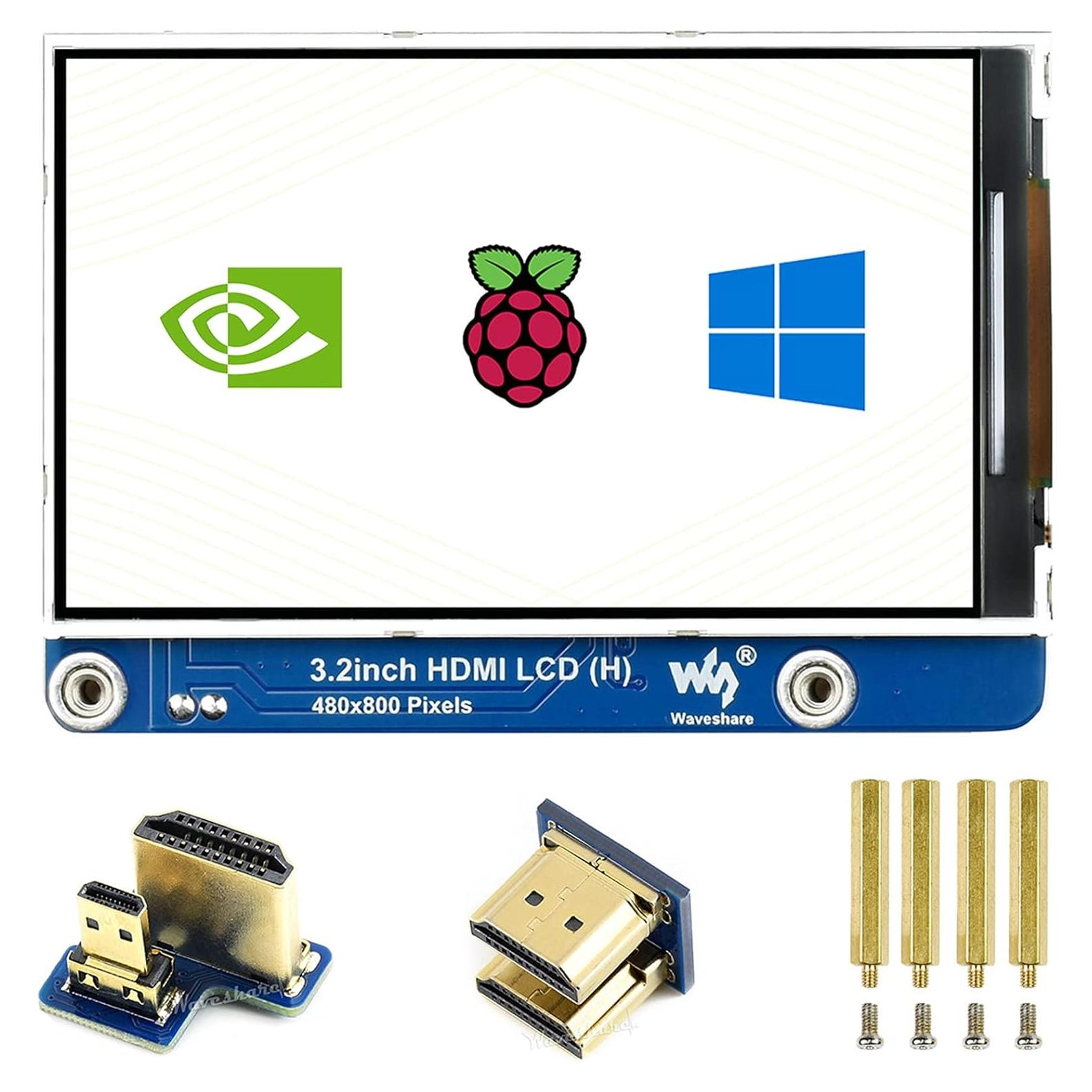 Pantalla LCD IPS 3.2" Waveshare 480x800 para Raspberry Pi y PC