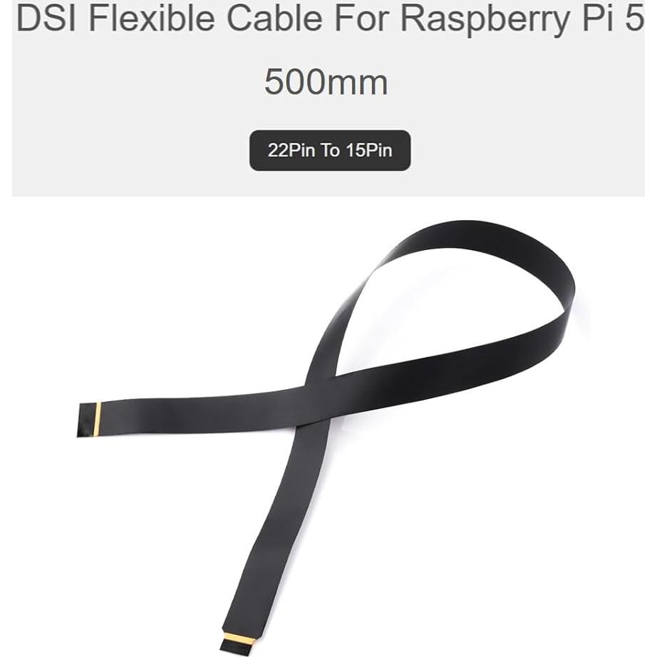 Cable Flexible DSI FPC Waveshare para Raspberry Pi 5 500 mm