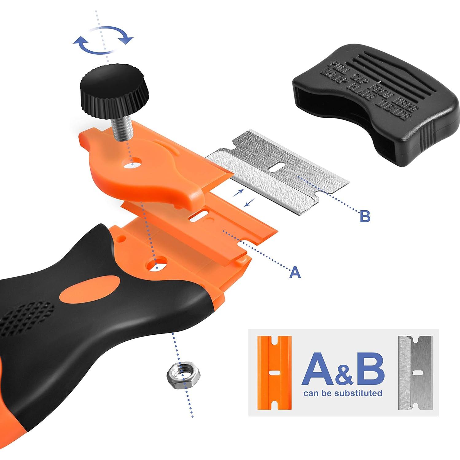 Raspador de Cuchillas Kapoua Doble Bisel 30 Piezas