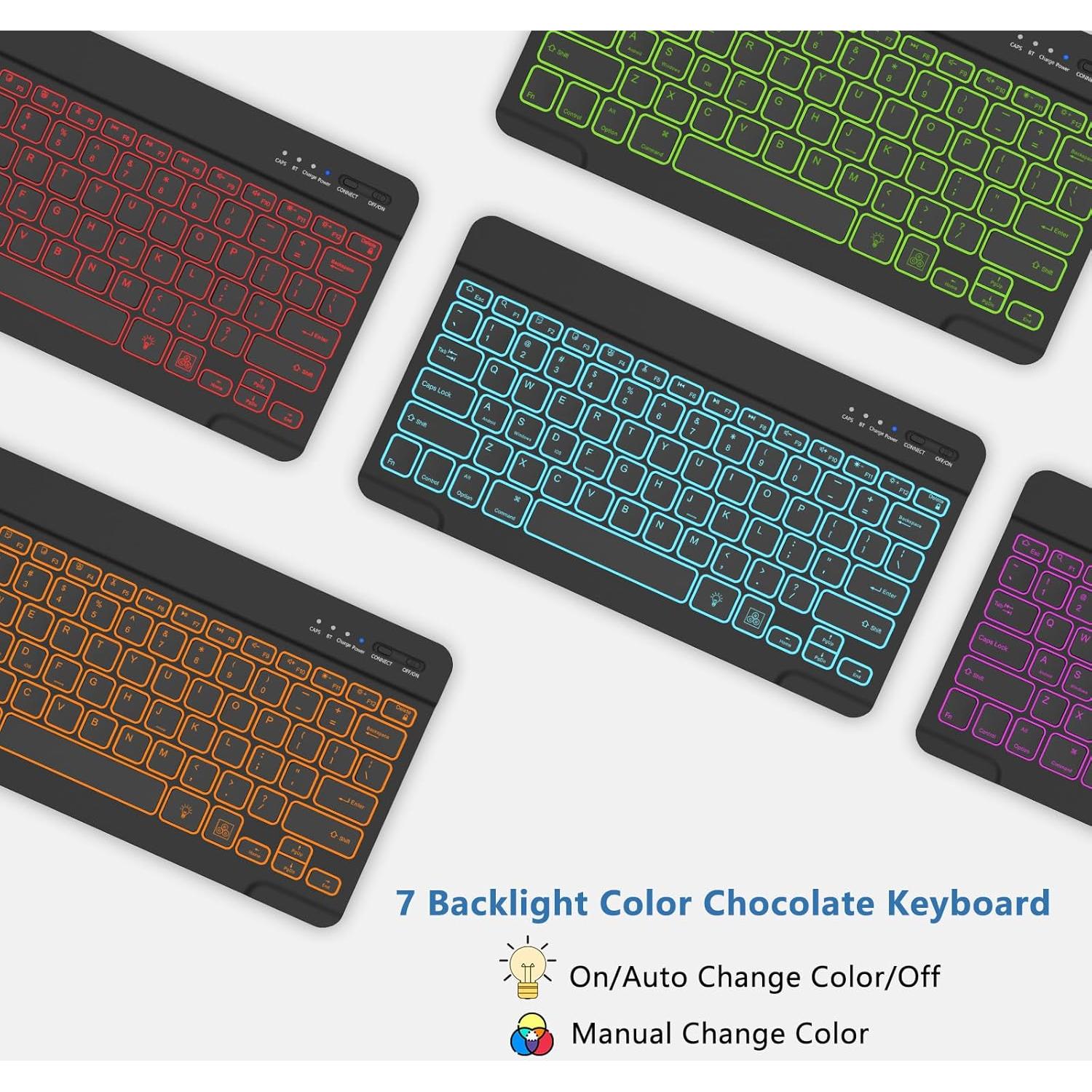 Funda con Teclado Bluetooth MMK para iPad Air 33 cm y Pro 32.8 cm - Negro