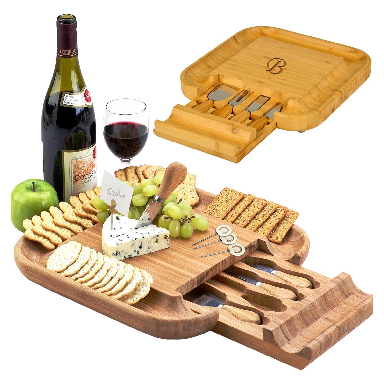 Tabla de Cortar de Bambú Personalizada Picnic en Ascot 33x33cm