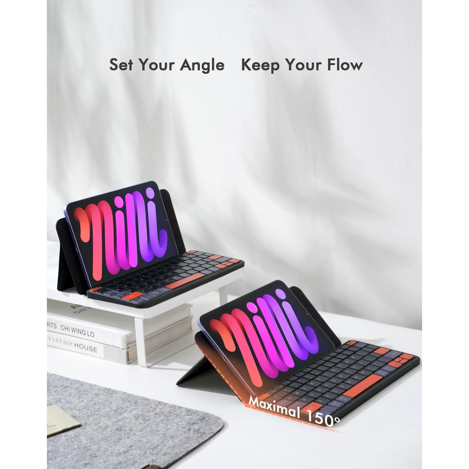 Teclado Inalámbrico Bluetooth Doohoeek con Retroiluminación 7 Colores