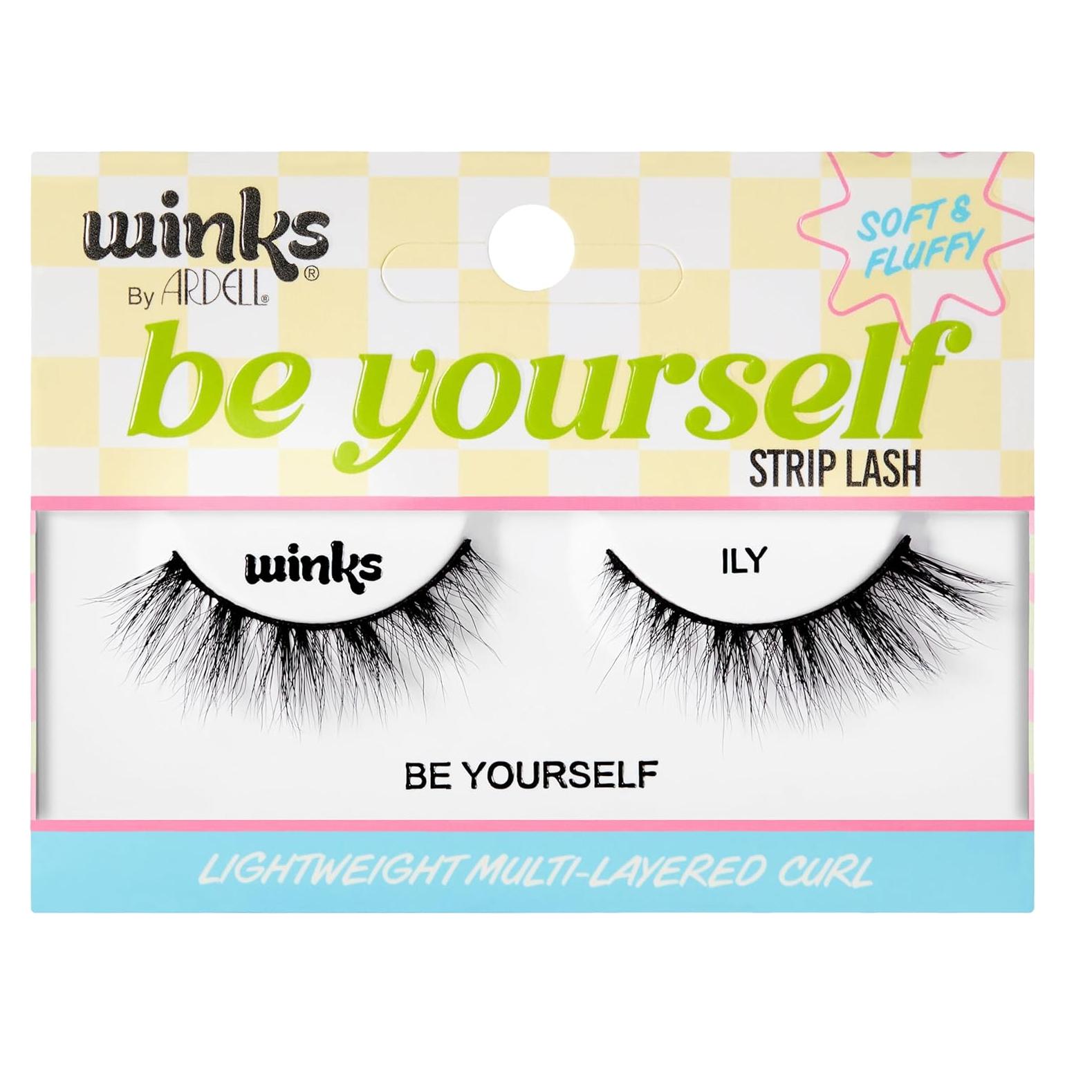 Pestañas Postizas Ardell Winks ILY - Naturales y Ligeras, 1 Par