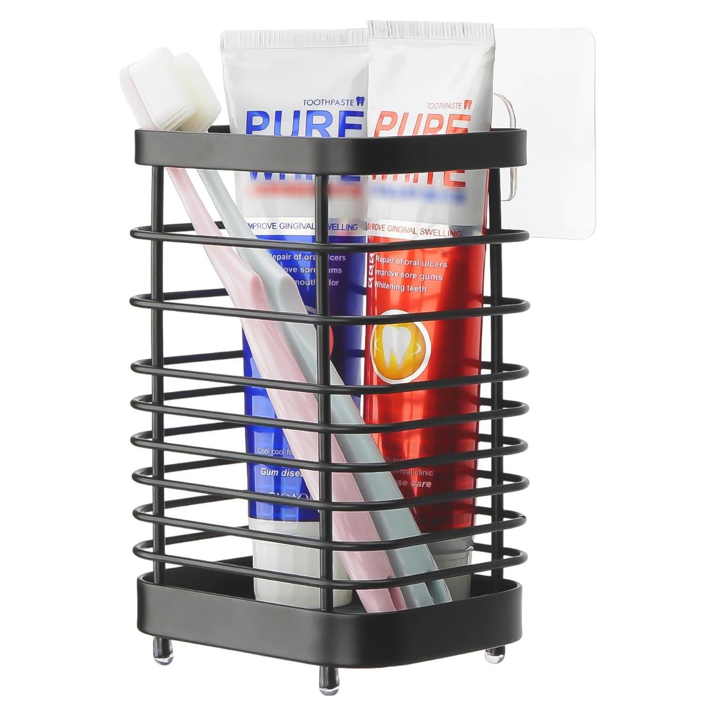 Soporte de Cepillo de Dientes LUEXBOX Negro Acero Inoxidable