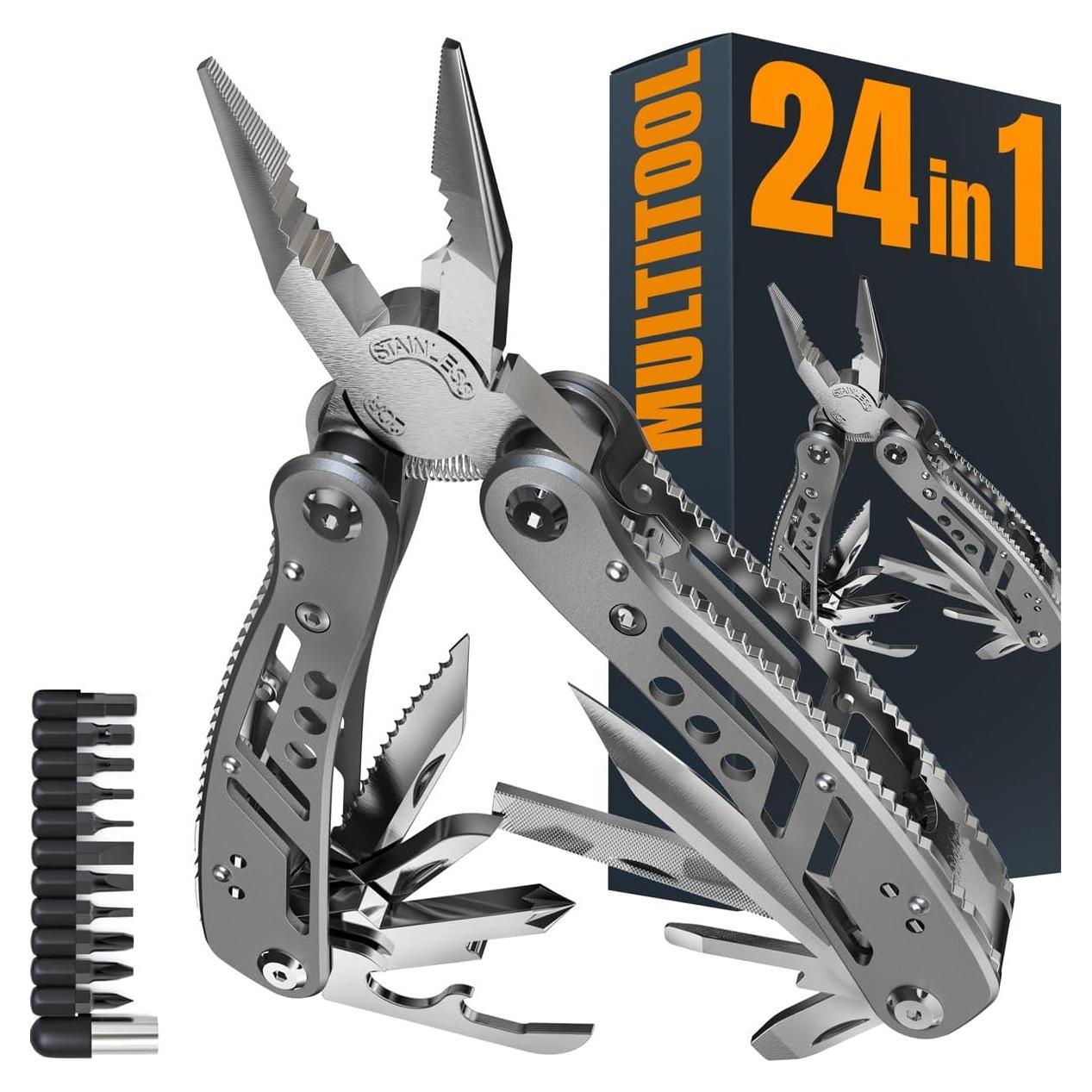 Multiherramienta 24-en-1 Grand Way con cuchillo y alicates