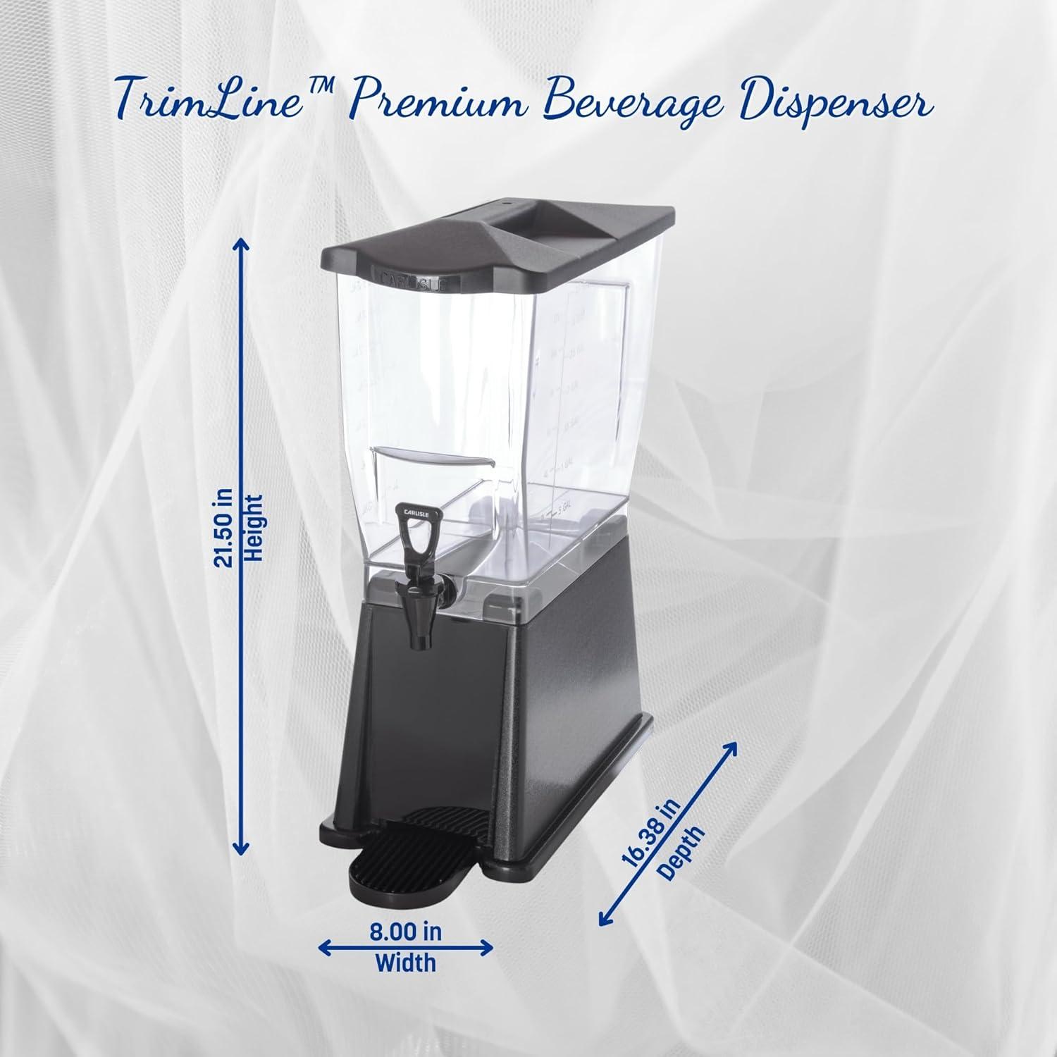 Dispensador de Bebidas Trimline Carlisle 13.25L Negro