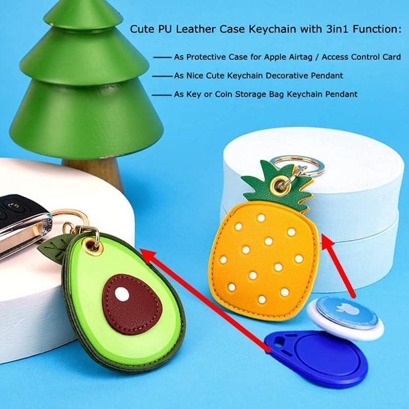 Funda de Silicona para Llavero iiEASEST 2 Pack Aguacate y Fresa