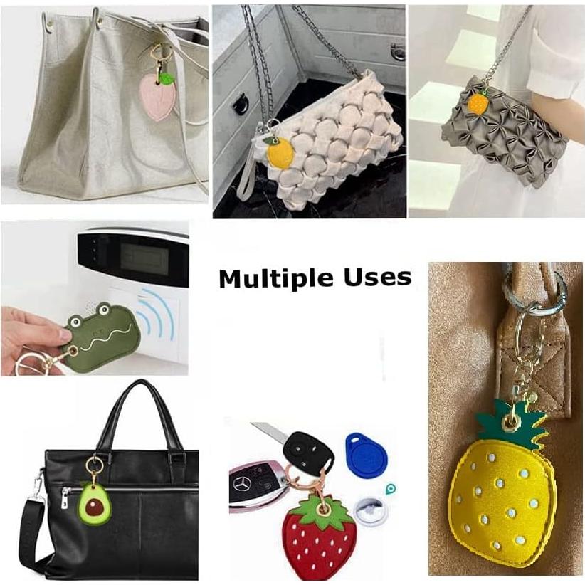 Funda de Silicona para Llavero iiEASEST 2 Pack Aguacate y Fresa