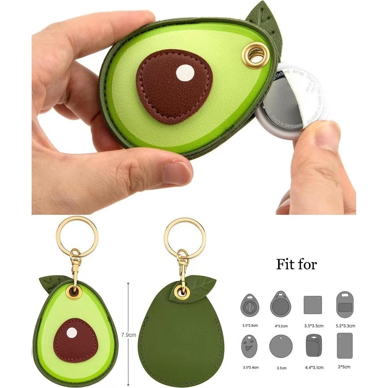 Funda de Silicona para Llavero iiEASEST 2 Pack Aguacate y Fresa