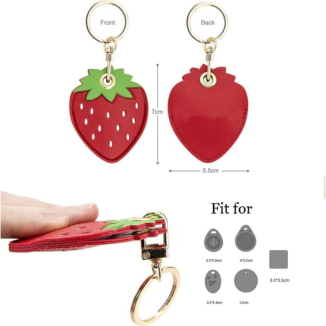 Funda de Silicona para Llavero iiEASEST 2 Pack Aguacate y Fresa