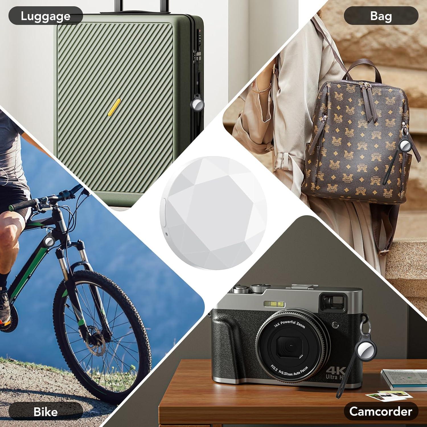 Etiquetas de Seguimiento QCOQ - Paquete de 4 Blancas Bluetooth