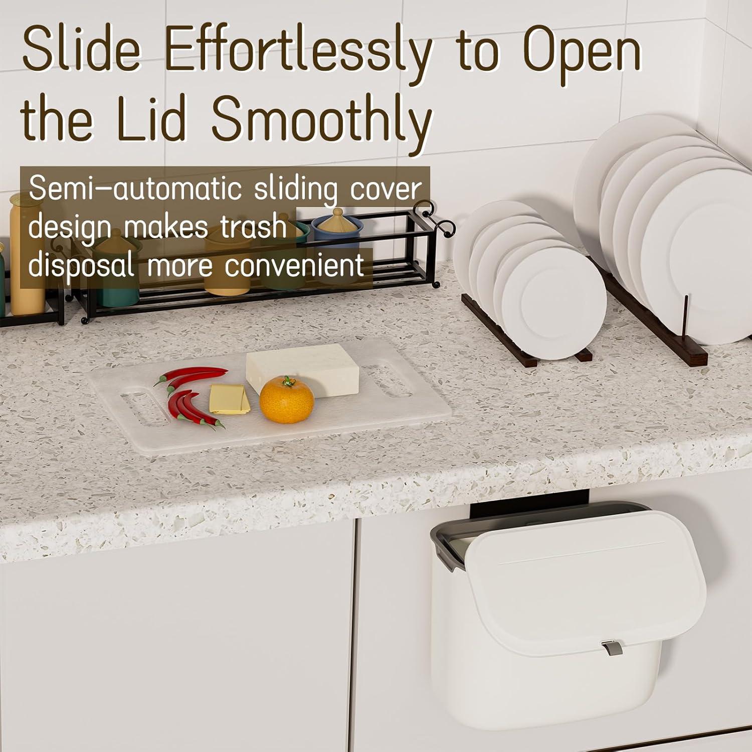 Cubo de Compostaje LYNLOO 7.2 L Colgante con Tapa Hermética