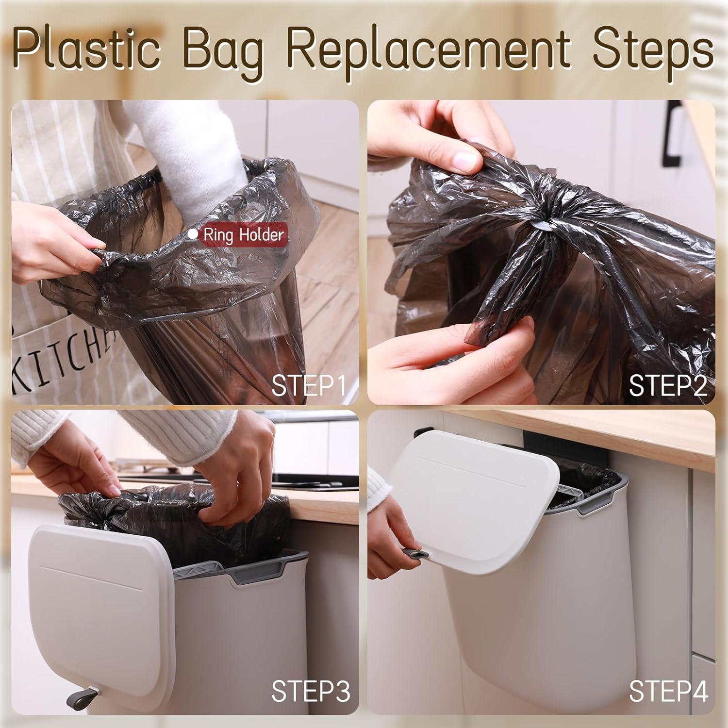 Cubo de Compostaje LYNLOO 7.2 L Colgante con Tapa Hermética