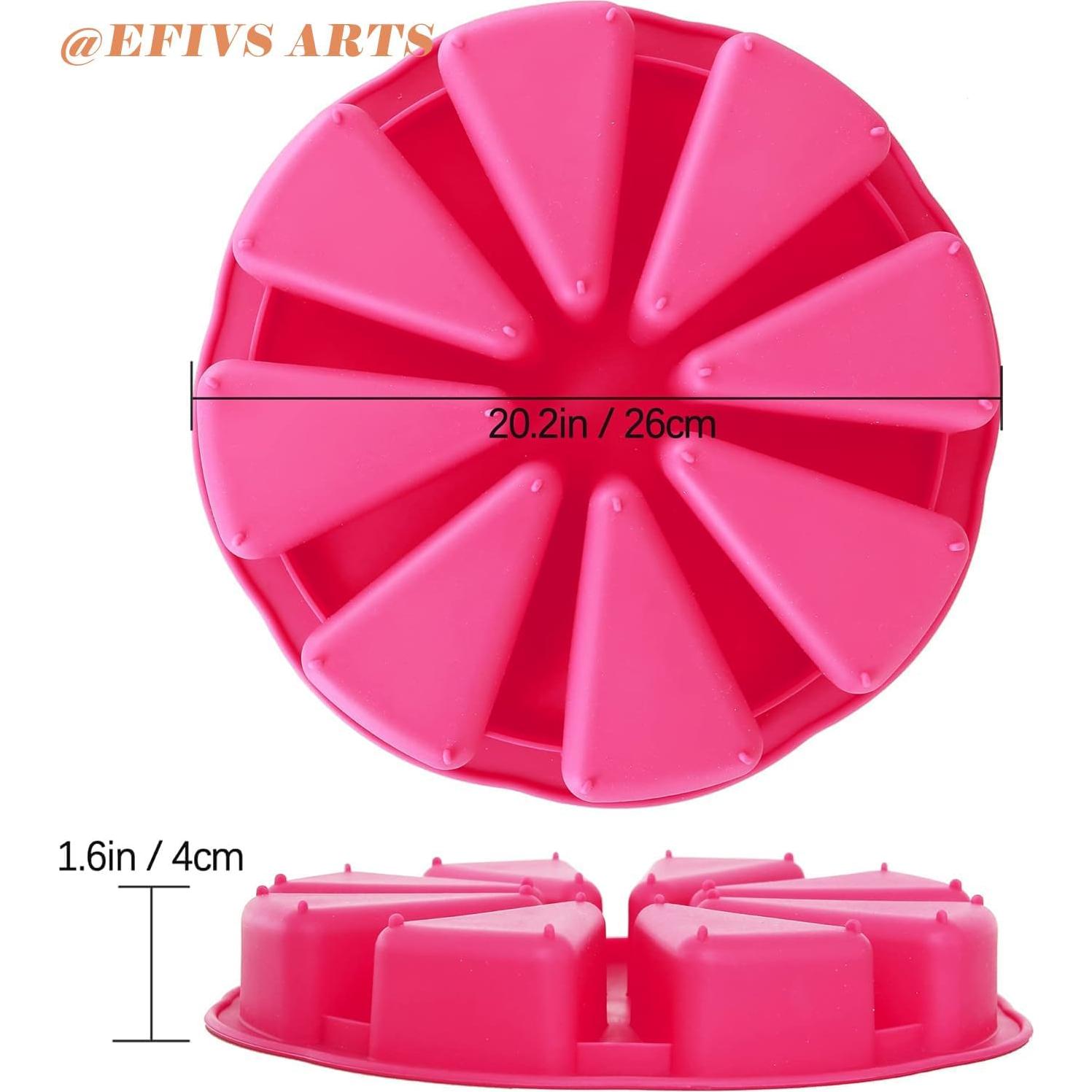 Molde de Silicona para Hornear Scones 8 Cavidades Rosa