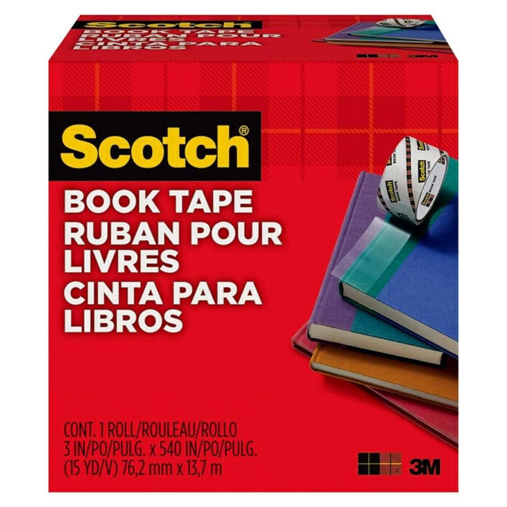 Cinta para libros Scotch 7.62 cm x 1371.6 cm - Reparar y Proteger