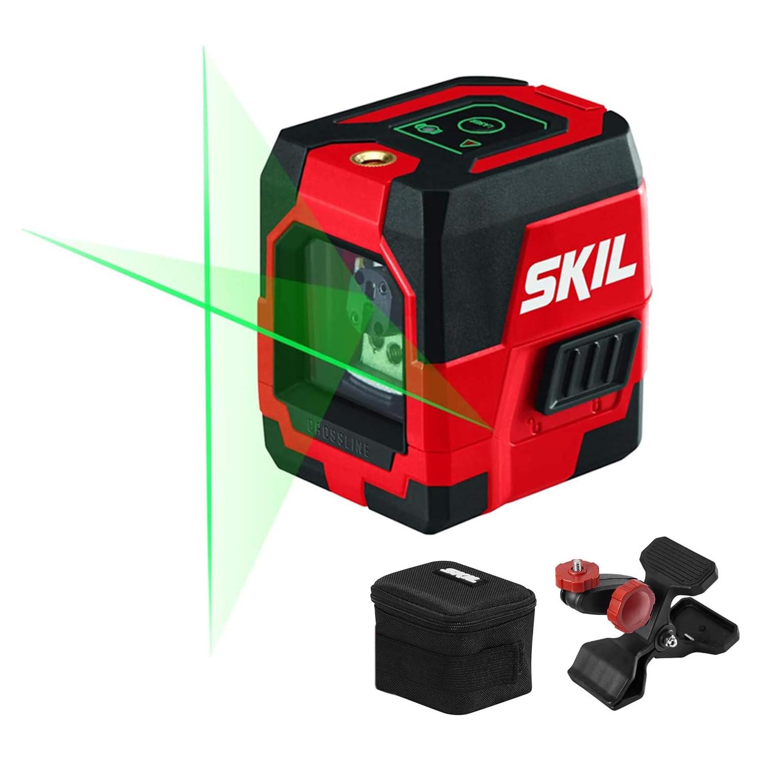 Nivel láser cruzado verde SKIL LL9324G-01 con abrazadera