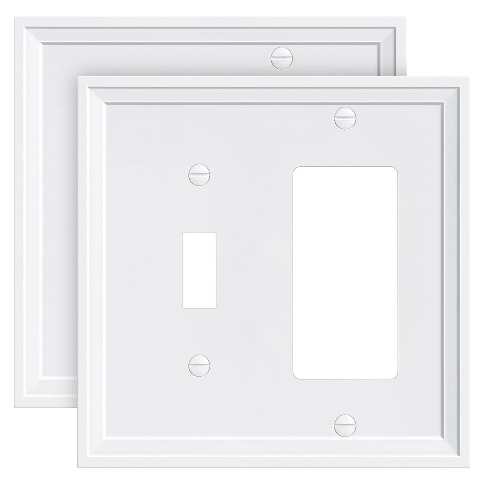 Placas de Interruptor y Enchufe de Bambú Treewell - 2 Piezas